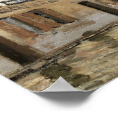 アルフレッド・シスリー・ボート・イン・ザ・フラッド・アット・ポート・マーリー ポスター (角)