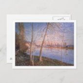 アルフレッド・シスリー |冬の朝 ポストカード (正面/裏面)