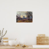 アルフレッド・シスリー | Louveciennesの近くの風景 ポスター (キッチン)