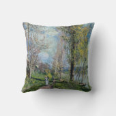 アルフレッド・シスレー - ビュイのセーヌ川岸 クッション (裏面)