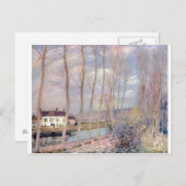 アルフレッド・シスレー・ローイング – カナル1892油風景 ポストカード (正面/裏面)