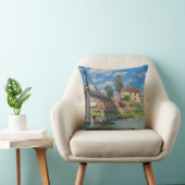 アルフレッド・シスレー - ヴィルヌーブ=ラ=ギャレンヌの橋 クッション (椅子)