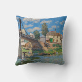 アルフレッド・シスレー - ヴィルヌーブ=ラ=ギャレンヌの橋 クッション (裏面)