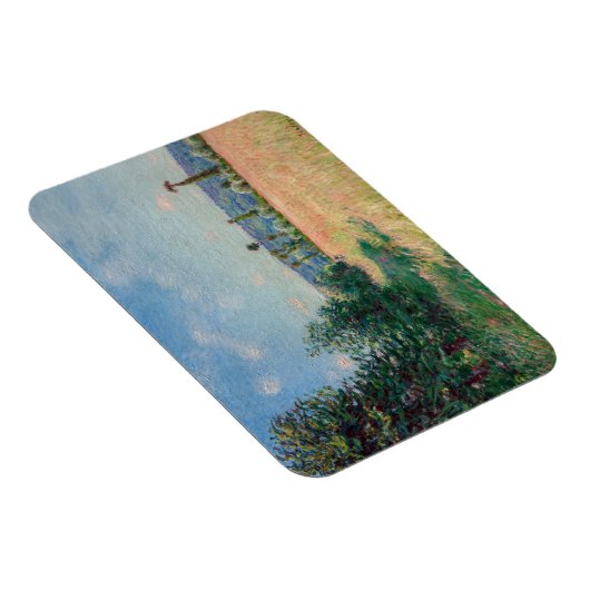 アルフレッド・シスレー - 朝の太陽に照らされたサユールの草原 マグネット (右側)