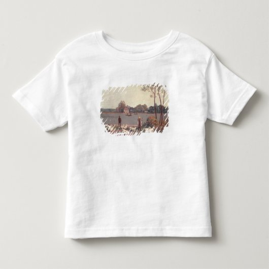 アルフレッド・シスレーLoingの銀行の| トドラーTシャツ (正面)