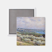 アルフレッド・シズリー – テラス・アットサンジェルマン，春 マグネット (正面/裏面)