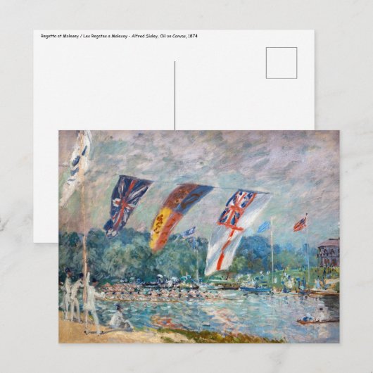 アルフレッド・シズリー – レガッタアットモレーシー ポストカード (正面/裏面)