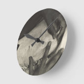 アルフレッド·スティーグリッツ-ジョージア·オキーフ-ハンズアンドホ ラウンド壁時計 (傾斜)