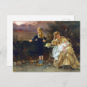 アルフレッド・スティーブンスの母と子どもたち ポストカード (正面/裏面)