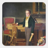 アルフレッド・デ・ラ・シュシーと推定されるポートレート スクエアシール (正面)