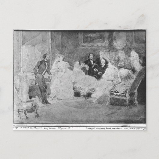 アルフレッド・ド・ミュッセ  エドゥアルド・ドゥラクロワ ポストカード (正面)