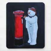 アルフレッド・フォックスによるサンタへの手紙の雪だるまの絵画 マウスパッド (正面)