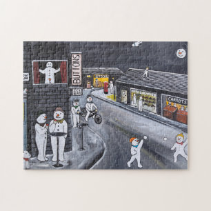 アルフレッド・フォックスによるスノータウンの絵画 ジグソーパズル