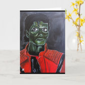 アルフレッド・フォックスによるゾンビの絵 カード (黄色い花)