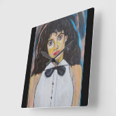 アルフレッド・フォックスによるダンサーの絵画 スクエア壁時計 (傾斜)