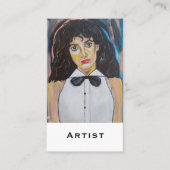 アルフレッド・フォックスによるダンサーの絵画 名刺 (正面)