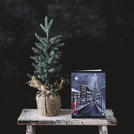 アルフレッド・フォックスによるパリのサンタクロースの絵 カード