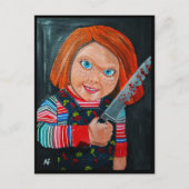 アルフレッド・フォックスによる人形の絵 ポストカード (正面)