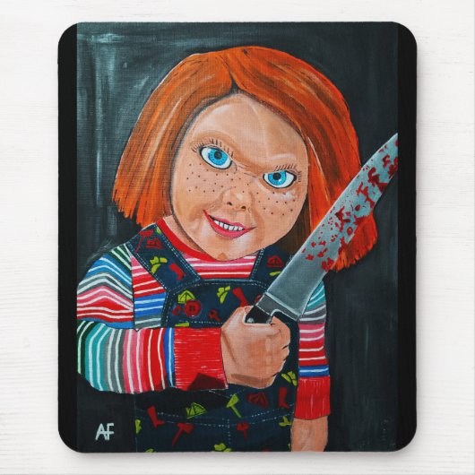 アルフレッド・フォックスによる人形の絵 マウスパッド (正面)