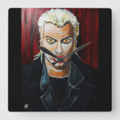アルフレッド・フォックスによる吸血鬼の絵画 スクエア壁時計 (正面)