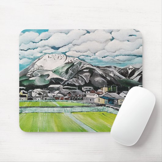 アルフレッド・フォックスによる富士山の絵画 マウスパッド (マウス)