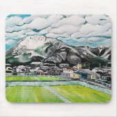 アルフレッド・フォックスによる富士山の絵画 マウスパッド (正面)