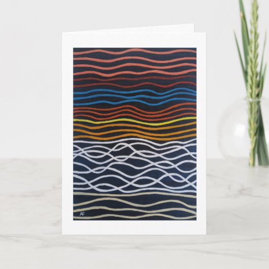 アルフレッド・フォックスによる抽象的な海岸の絵画 カード (正面)