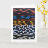 アルフレッド・フォックスによる抽象的な海岸の絵画 カード (黄色い花)
