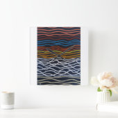 アルフレッド・フォックスによる抽象的な海岸の絵画 スクエア壁時計 (ホーム)