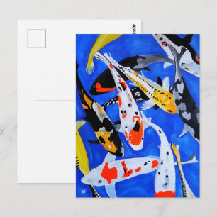アルフレッド・フォックスによる日本的な鯉の絵画のレガシー ポストカード