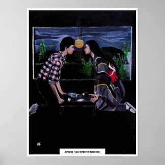 アルフレッド・フォックスによる日本茶道の絵画 ポスター