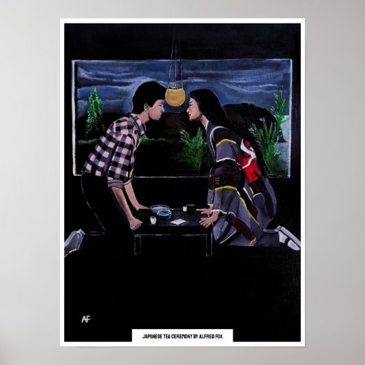 アルフレッド・フォックスによる日本茶道の絵画 ポスター (正面)
