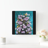 アルフレッド・フォックスによる春の花束の絵画 スクエア壁時計 (ホーム)