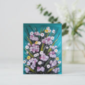 アルフレッド・フォックスによる春の花束の絵画 ポストカード (スタンド正面)