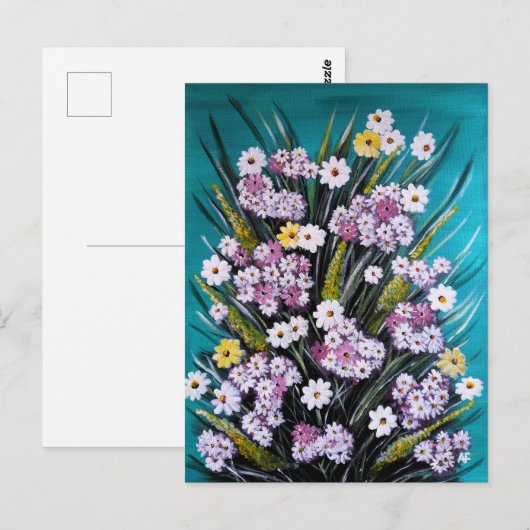アルフレッド・フォックスによる春の花束の絵画 ポストカード (正面/裏面)