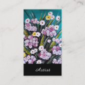 アルフレッド・フォックスによる春の花束の絵画 名刺 (正面)