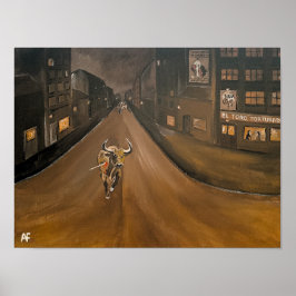 アルフレッド・フォックスによる絵画「エル・トロ・トルチュラード」 ポスター
