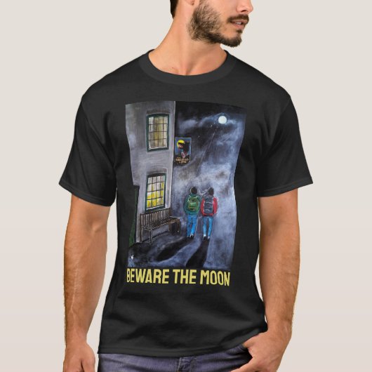 アルフレッド・フォックスによる絵画「月の警告」 Tシャツ (正面)
