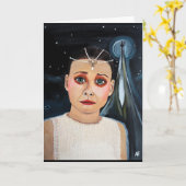 アルフレッド・フォックスによる絵画「皇后」 カード (黄色い花)