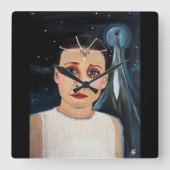 アルフレッド・フォックスによる絵画「皇后」 スクエア壁時計 (正面)