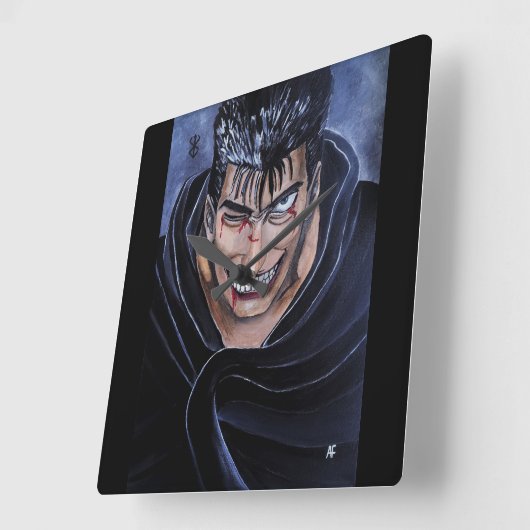 アルフレッド・フォックスによる絵画「The Marked Sufferer」 スクエア壁時計 (傾斜)