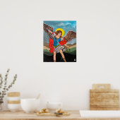 アルフレッド・フォックスによる聖ミカエル大天使の絵画 ポスター (キッチン)