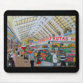 アルフレッド・フォックスによる「バレンシア中央市場」の絵画 マウスパッド (正面)