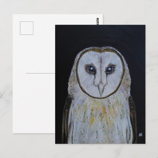 アルフレッド・フォックスによる「夜の幽霊」絵画 ポストカード (正面/裏面)