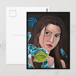 アルフレッド・フォックスによる「星に引き裂かれた恋人」の絵画 ポストカード