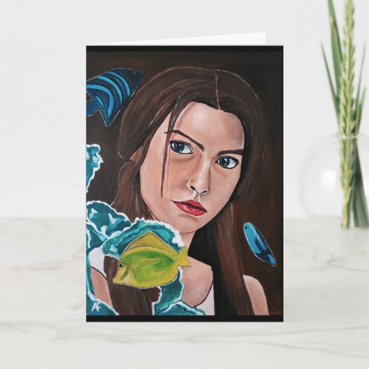 アルフレッド・フォックスによる「星の巡り合わせの恋人」絵画 カード (正面)