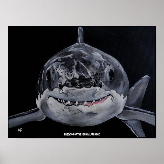 アルフレッド・フォックスによる「海の捕食者」の絵画 ポスター (正面)
