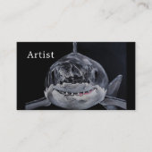 アルフレッド・フォックスによる「海の捕食者」絵画 名刺 (正面)