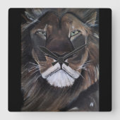 アルフレッド・フォックスによる「獣の王」の絵画 スクエア壁時計 (正面)