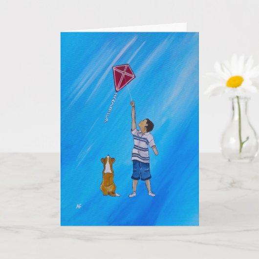 アルフレッド・フォックスによる「空より軽い絵画」 カード (小さな植物)